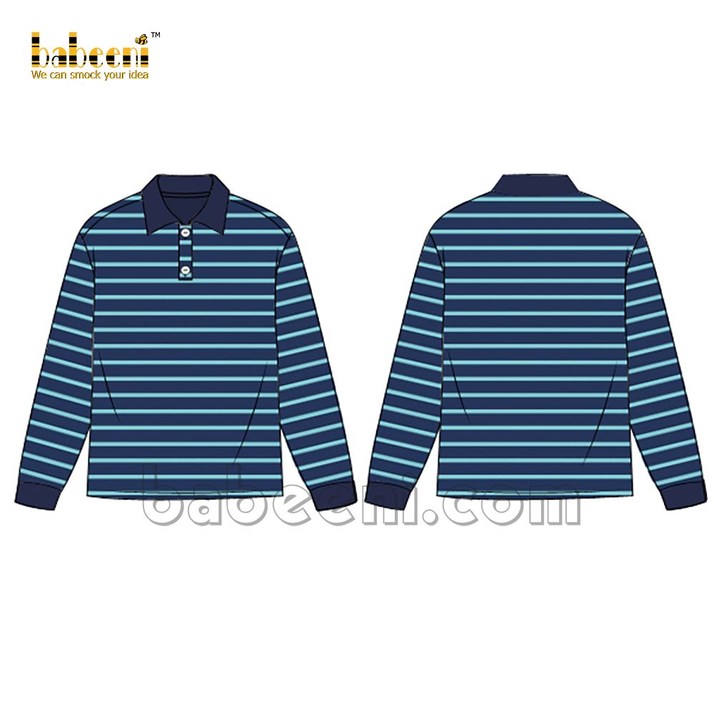 Boy stripe knit shirt - TB 09